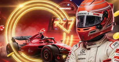 Winorio racing car with neon arrow effects